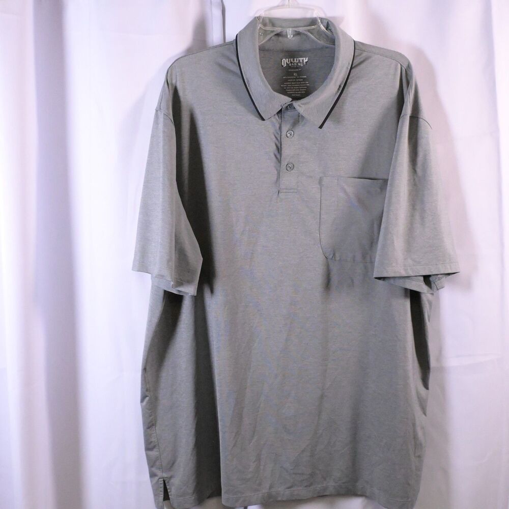 Duluth Trading Co Men's XL Gray Standard Fit Stretch Polo Shirt